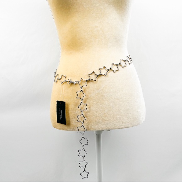 Brandy Melville Silver Star Chain Belt - Picture 8 of 11